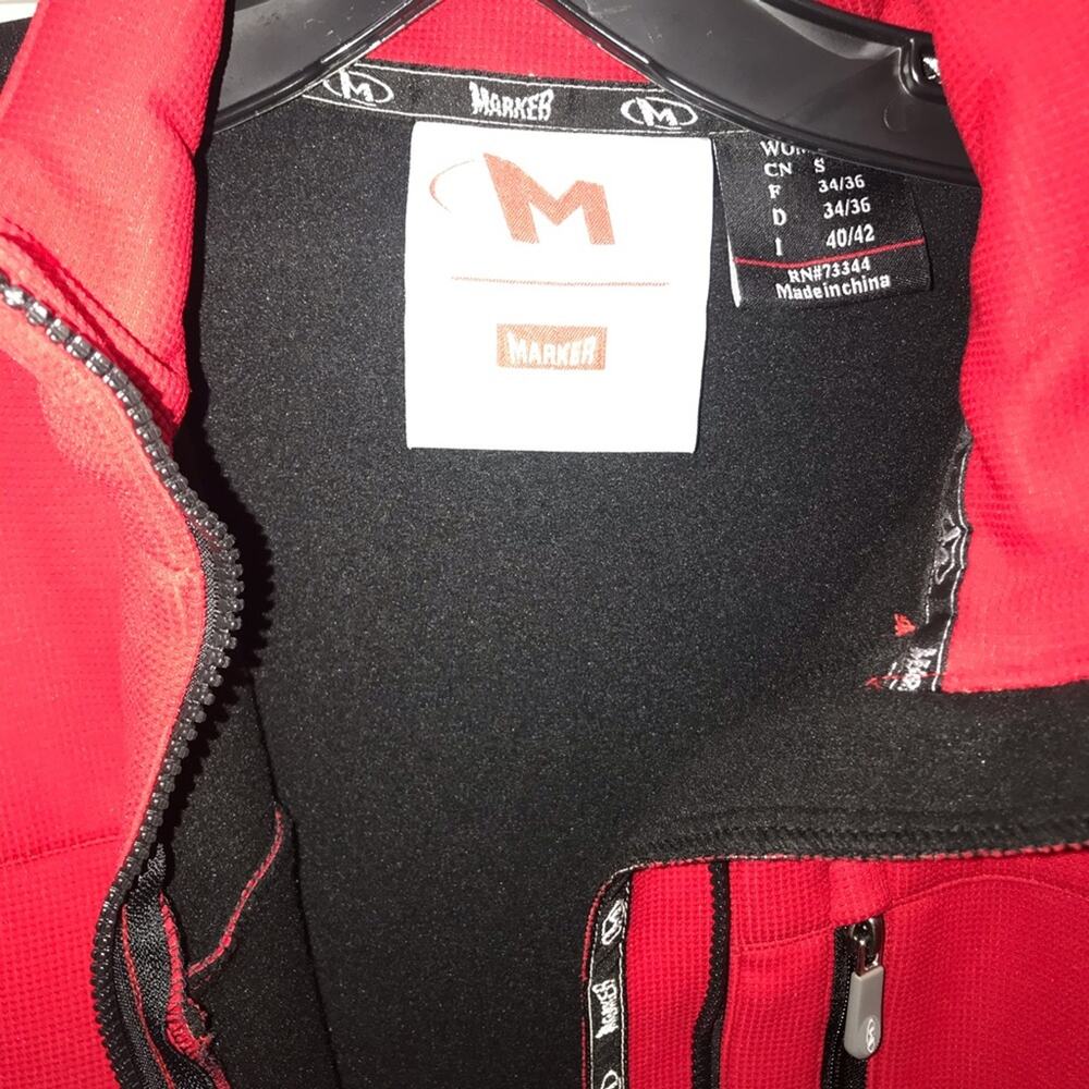 Marker Lightweight Spring Skiing Jacket Small Red - image 7